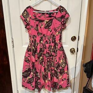 Carole Little Pink Floral A-Line Dress